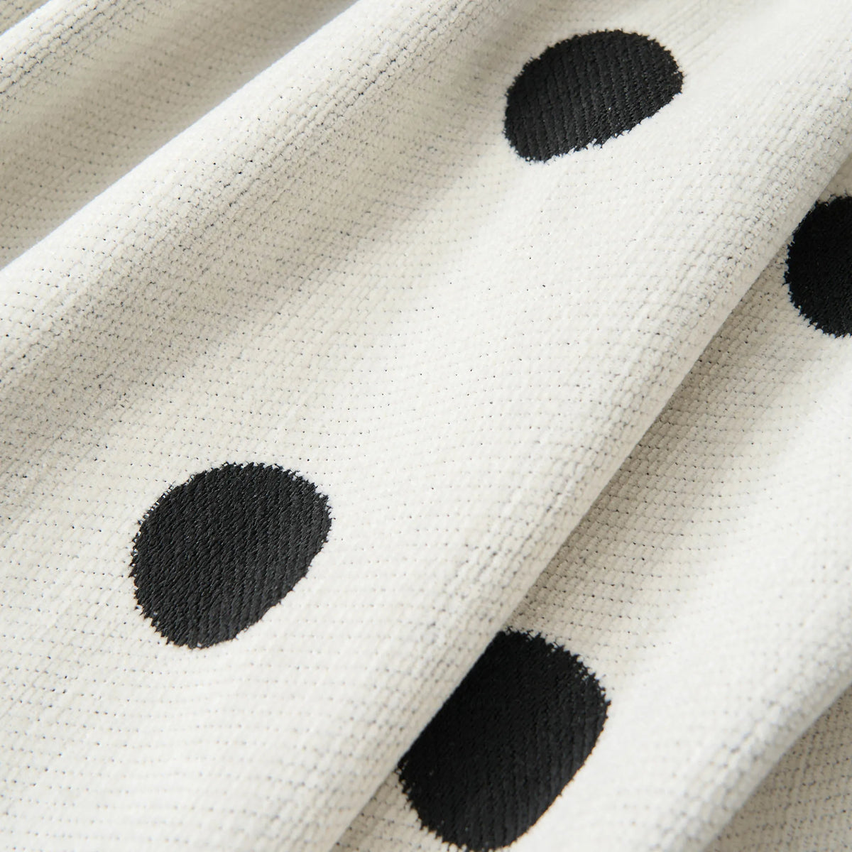 Black Dotted Chenille Sofa Cover