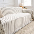 Black Linear Chenille Sofa Cover