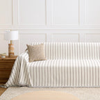 Black Linear Chenille Sofa Cover