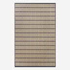 Black Oval Grid Area Rug