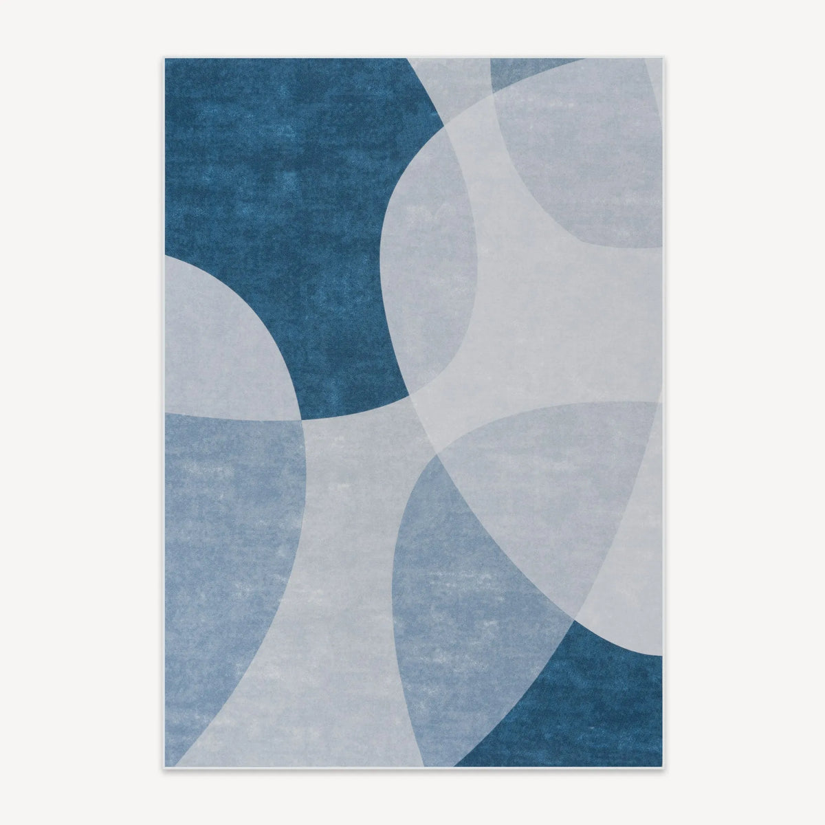 Blue Overlapping Circles Rug
