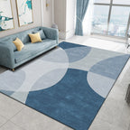 Blue Overlapping Circles Rug