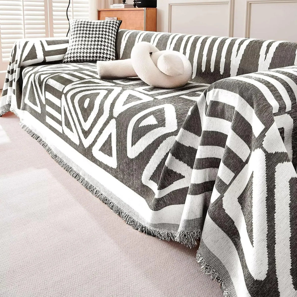 Bohemian Geometric Sofa Throw