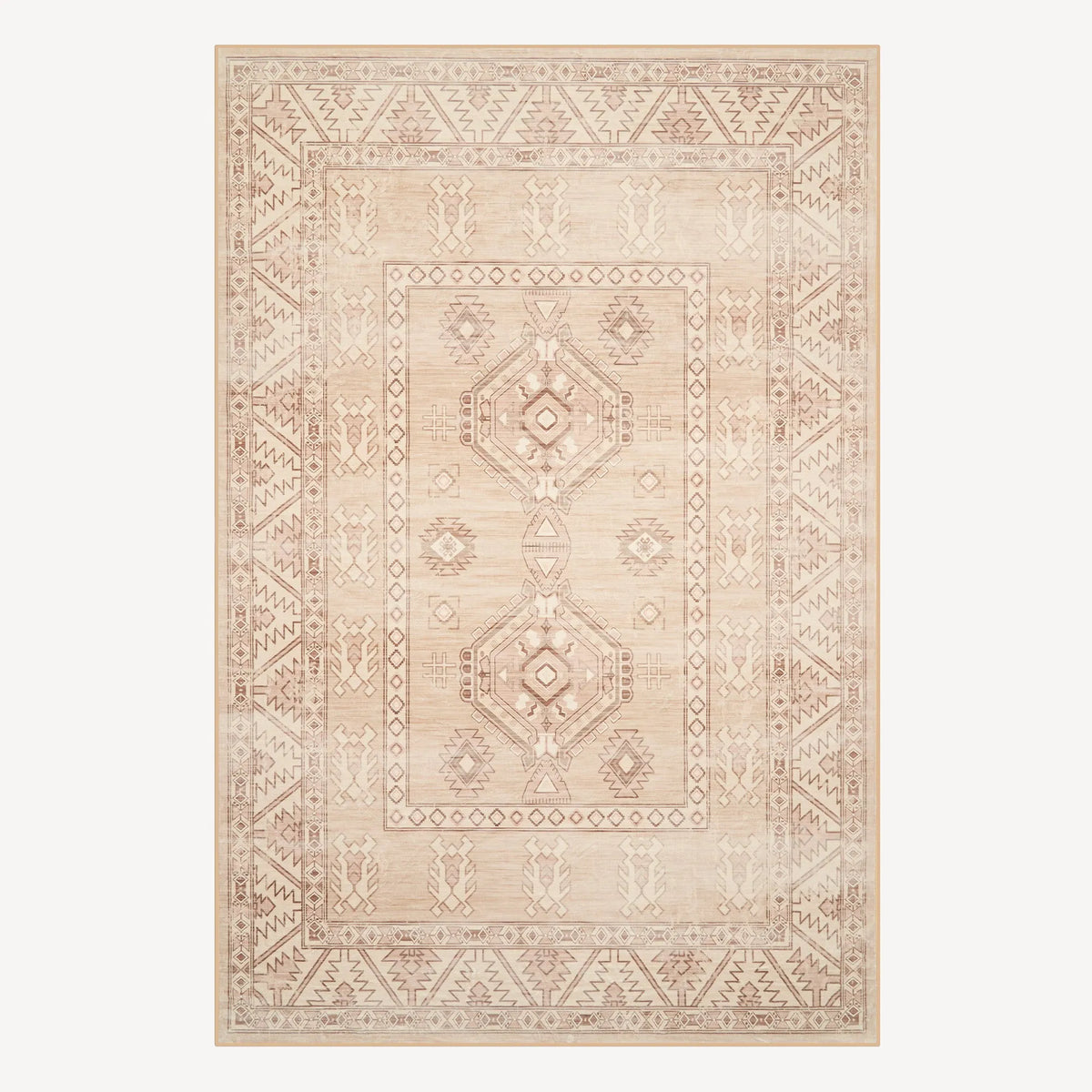 Boho Desert Geometric Washable Rug