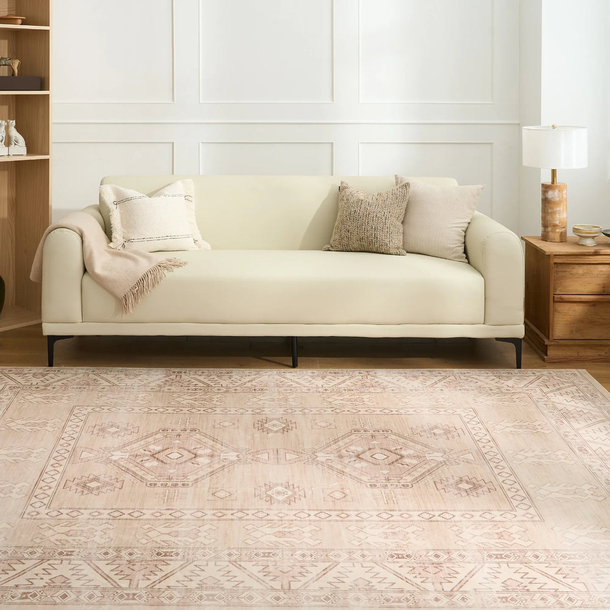 Boho Desert Geometric Washable Rug