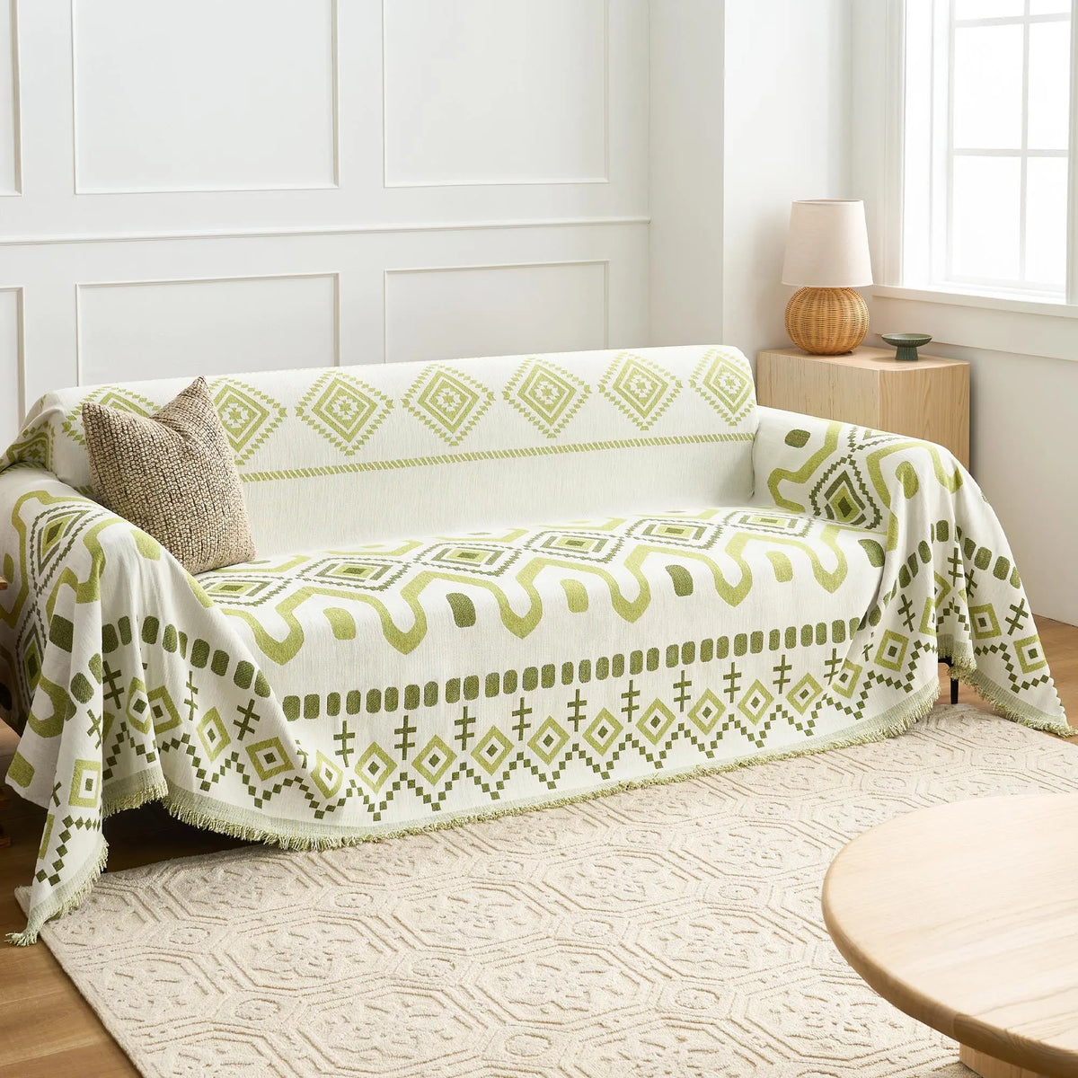 Boho Geometry Textured Sofa Cover