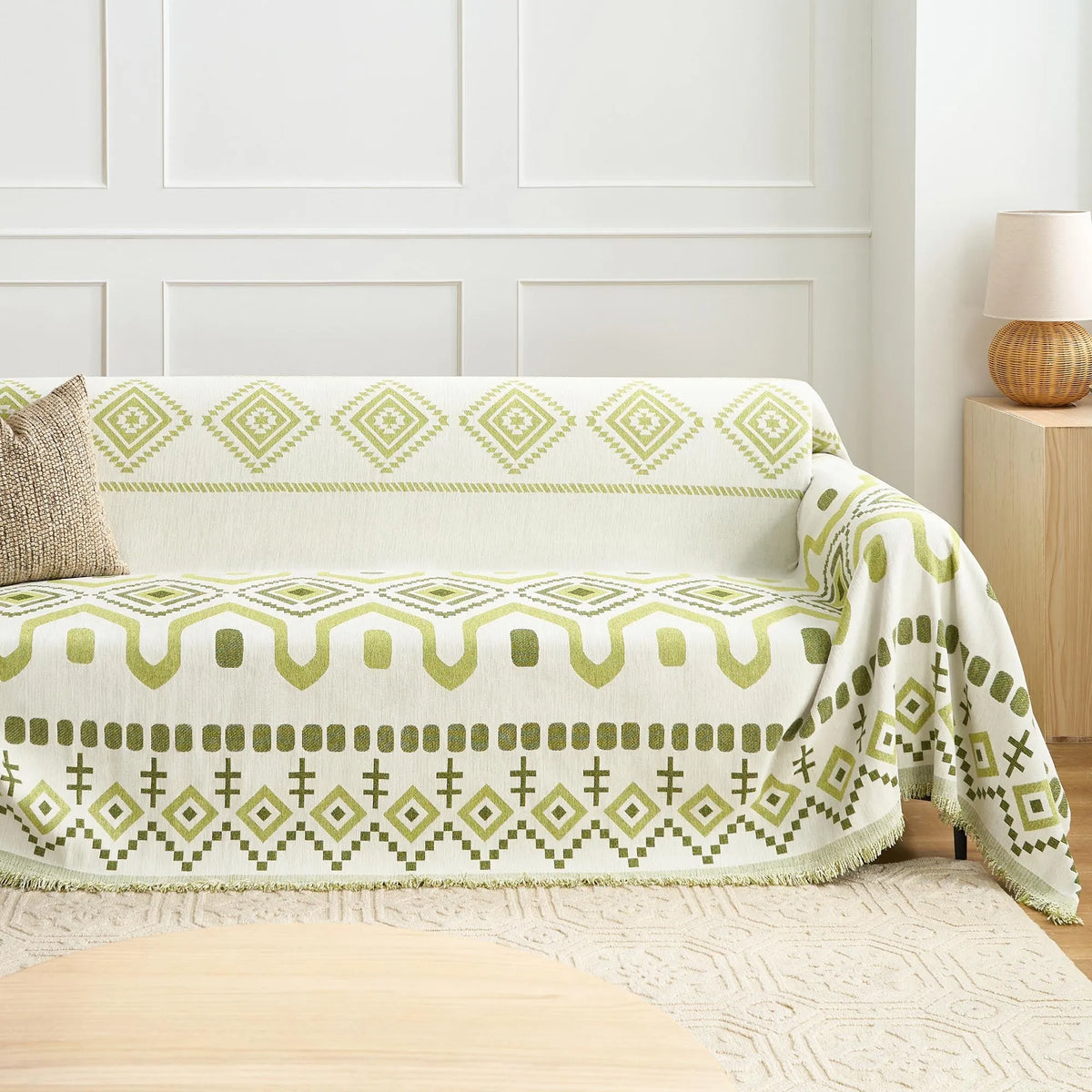 Boho Geometry Textured Sofa Cover