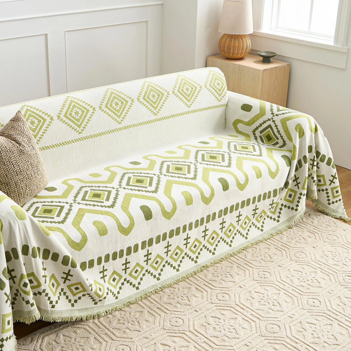Boho Geometry Textured Sofa Cover