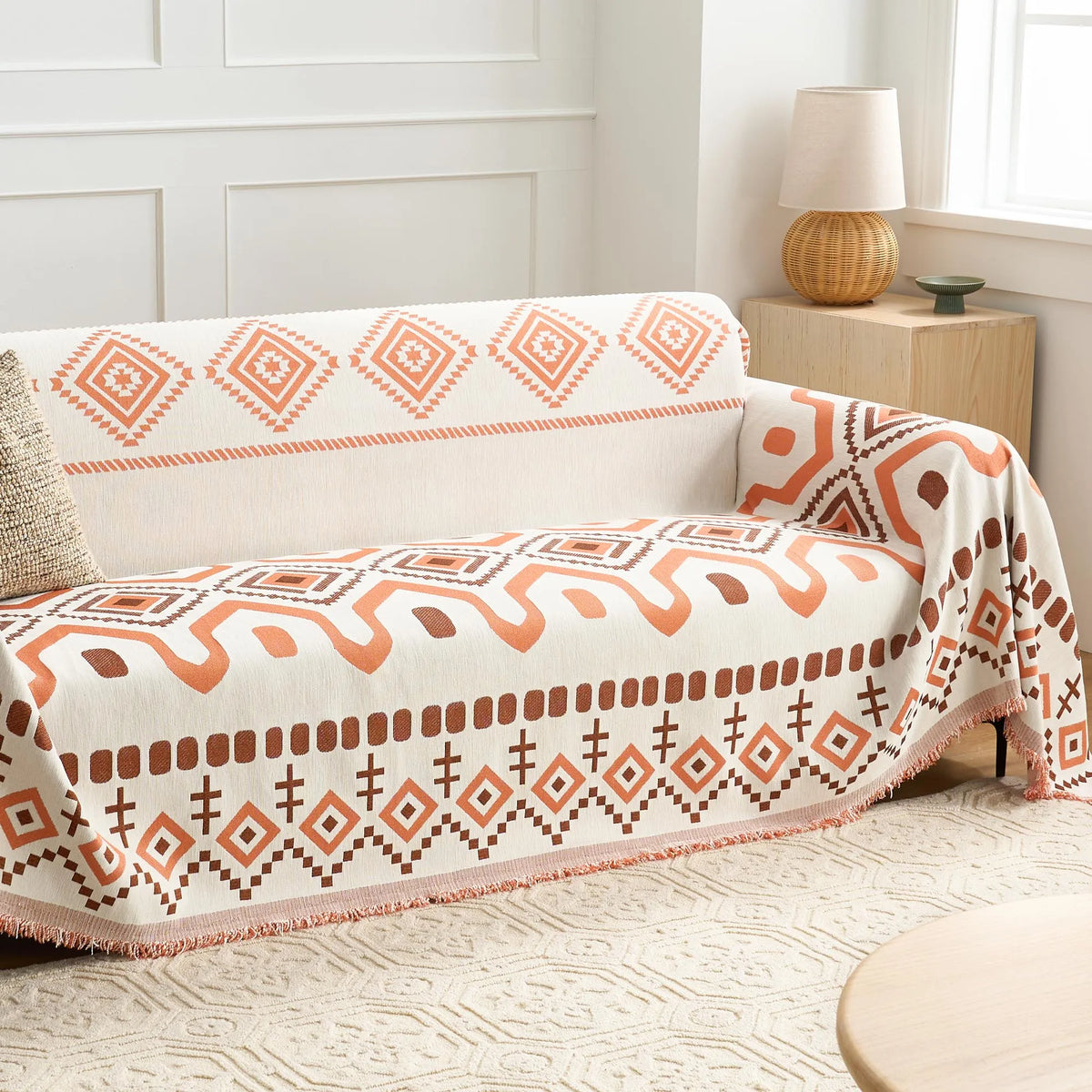 Boho Geometry Textured Sofa Cover