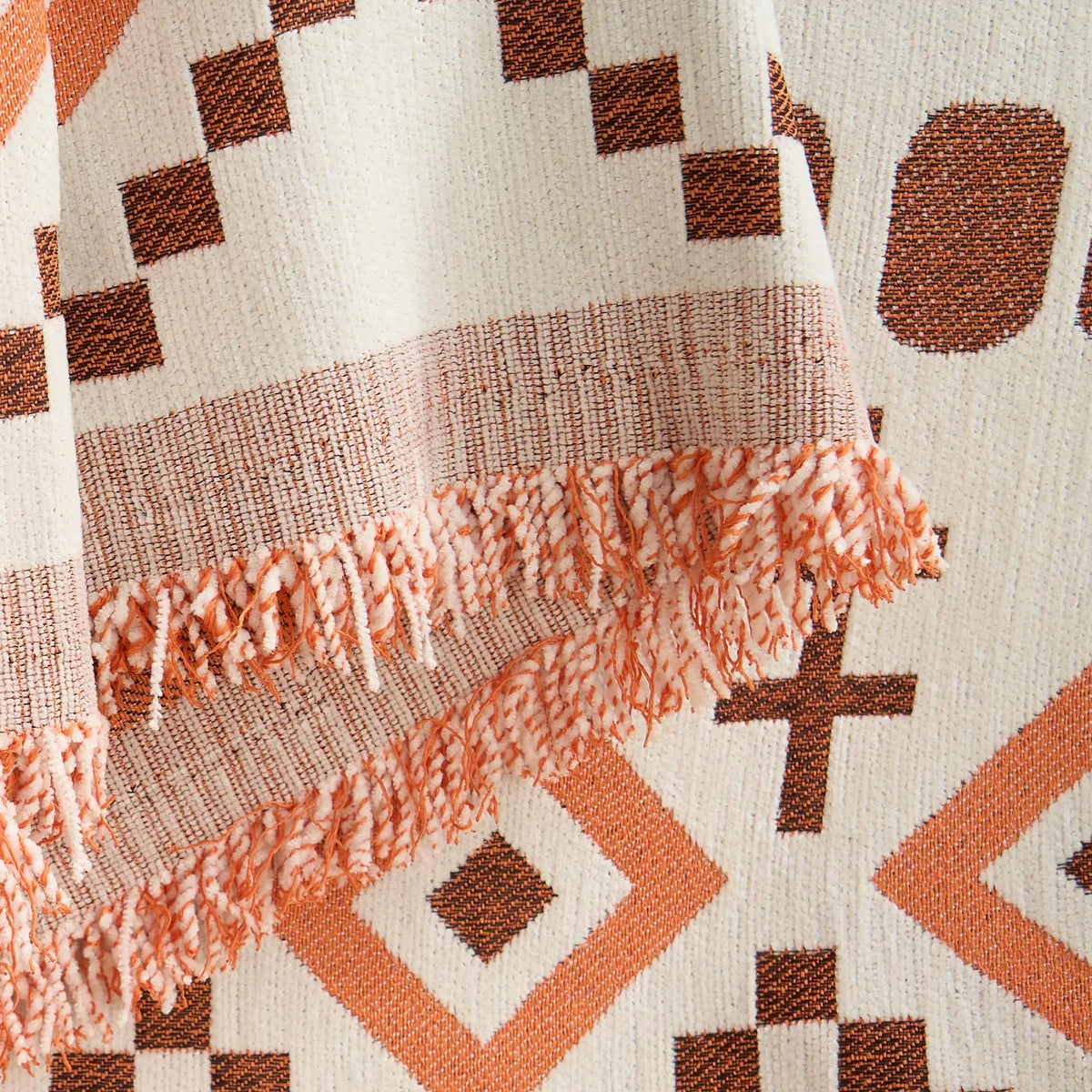 Boho Geometry Textured Sofa Cover