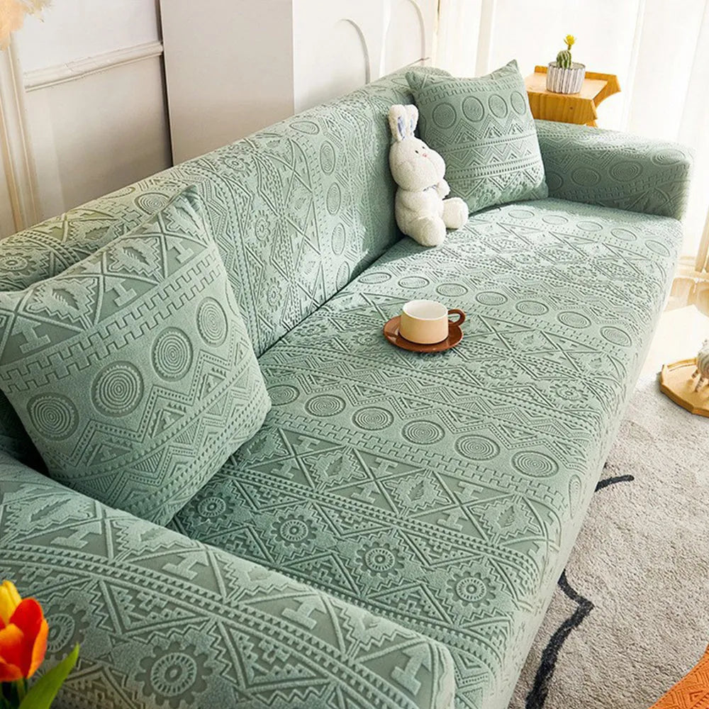 Boho Jacquard Fleece Stretch Slipcover