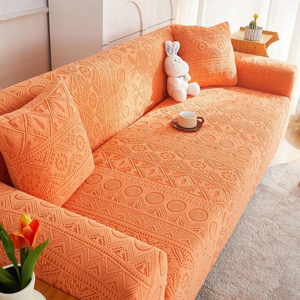 Boho Jacquard Fleece Stretch Slipcover