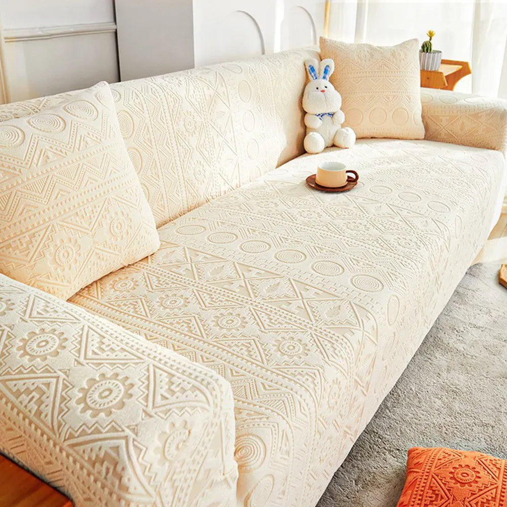 Boho Jacquard Fleece Stretch Slipcover