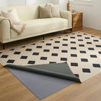 Bold Diamond Washable Rug with Pad