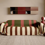 Bold Stripe Retro Sofa Cover