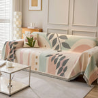 Botanical Arch Earth Tone Sofa Throw