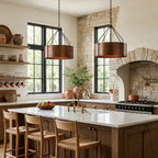 Bronze Cage Drum Pendant Light