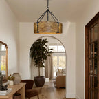 Bronze Cage Drum Pendant Light