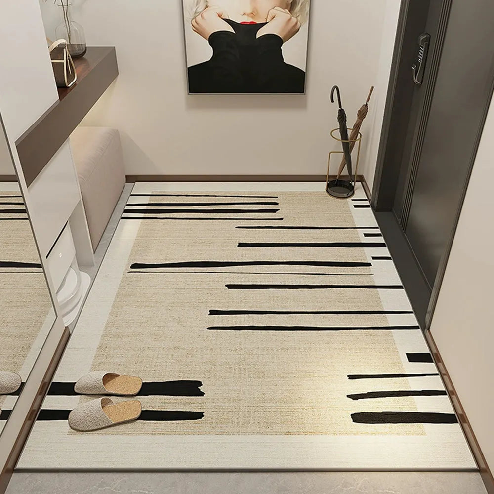 Brush Stroke Sand Short Pile Rug