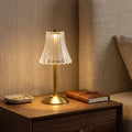 Brushed Aluminium Crystal Lamp