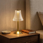 Brushed Aluminium Crystal Lamp