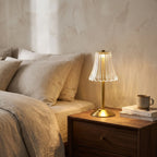 Brushed Aluminium Crystal Lamp