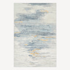 Brushed Neutral Abstract Washable Rug
