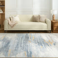 Brushed Neutral Abstract Washable Rug