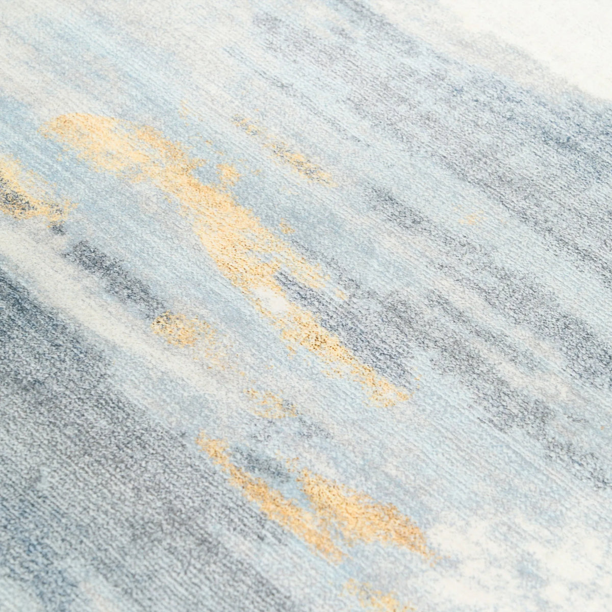 Brushed Neutral Abstract Washable Rug