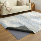 Brushed Neutral Abstract Washable Rug