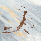 Brushed Neutral Abstract Washable Rug