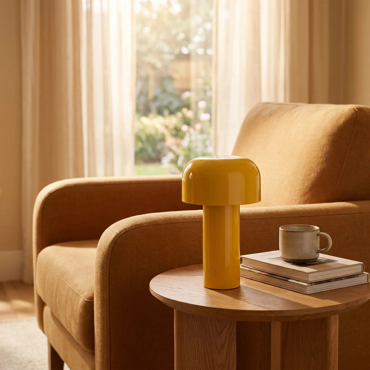 Cap Shade Cordless Touch Lamp
