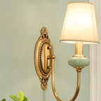 Ceramic and Fabric Wall Light