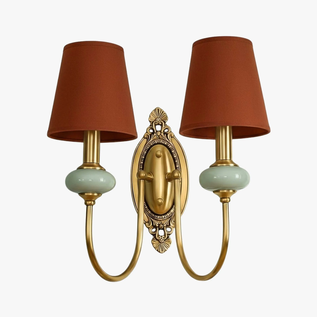 Ceramic and Fabric Wall Light
