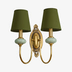 Ceramic and Fabric Wall Light