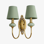 Ceramic and Fabric Wall Light