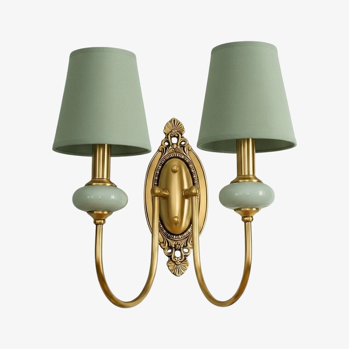 Ceramic and Fabric Wall Light