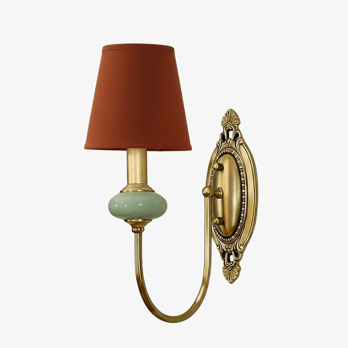 Ceramic and Fabric Wall Light