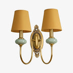 Ceramic and Fabric Wall Light