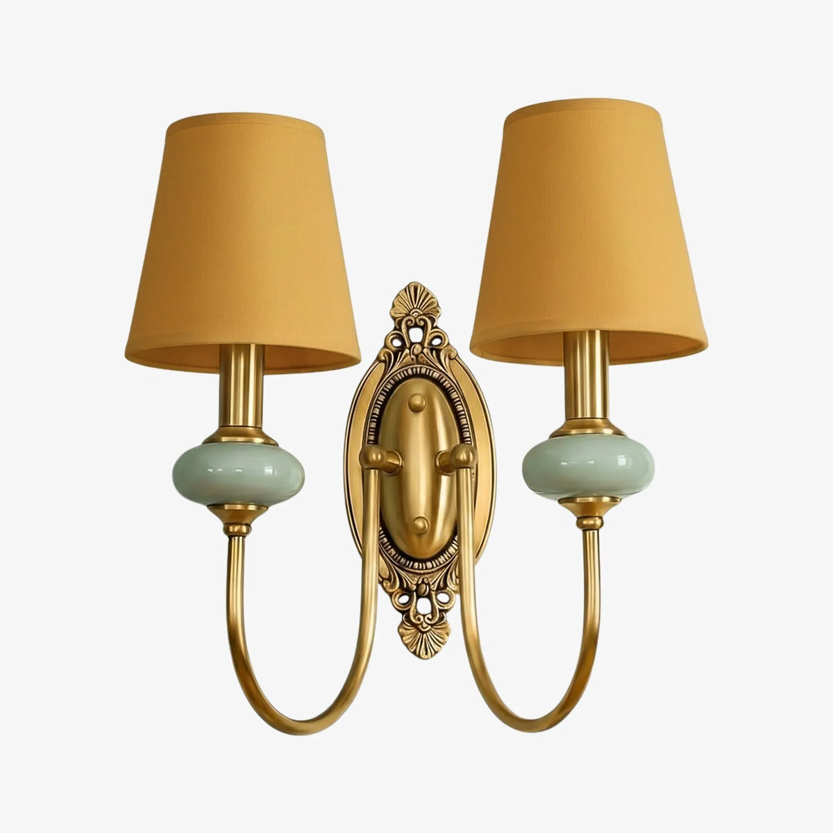 Ceramic and Fabric Wall Light