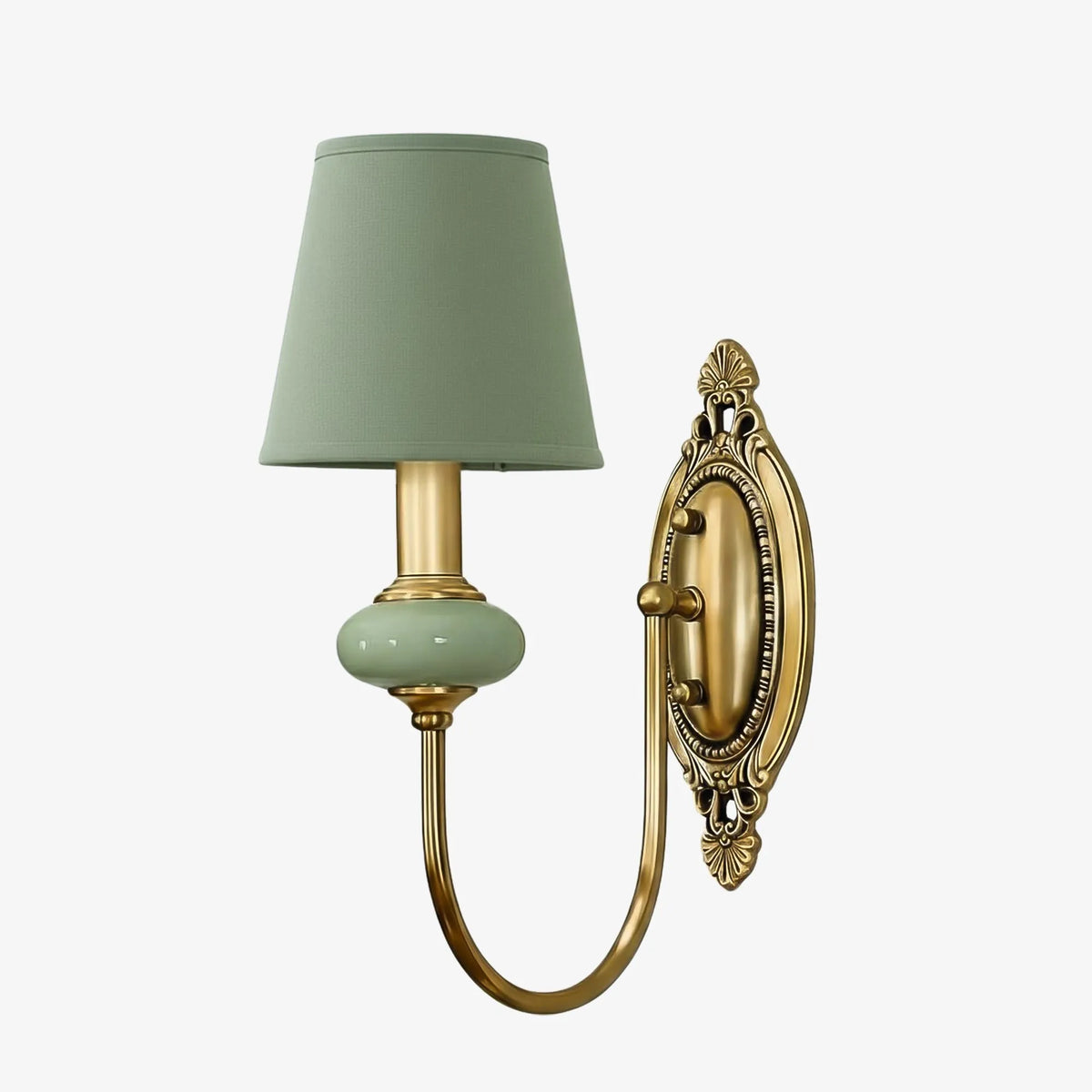 Ceramic and Fabric Wall Light