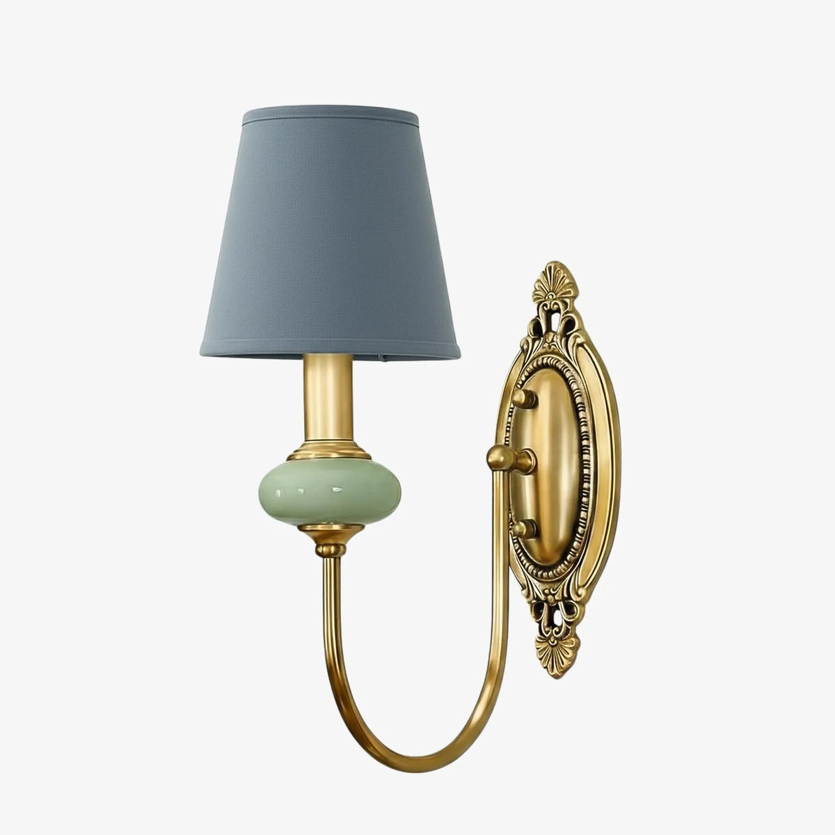 Ceramic and Fabric Wall Light