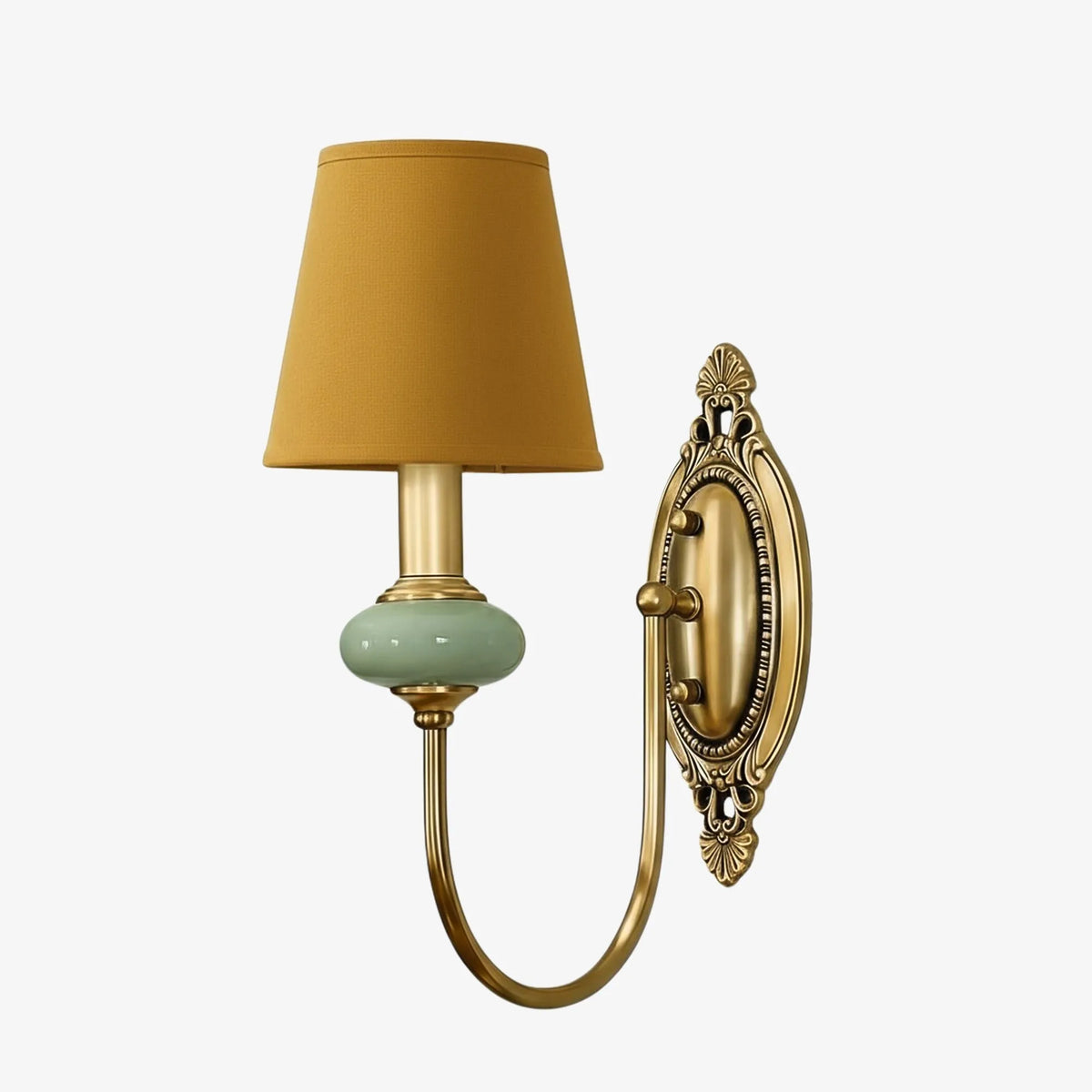 Ceramic and Fabric Wall Light
