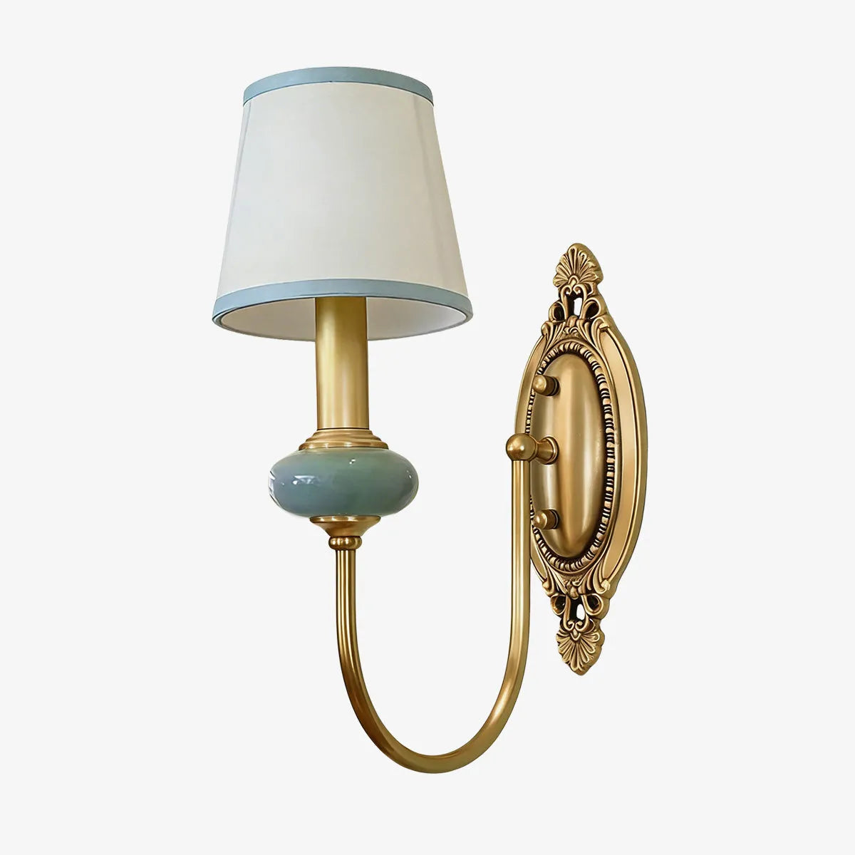 Ceramic and Fabric Wall Light