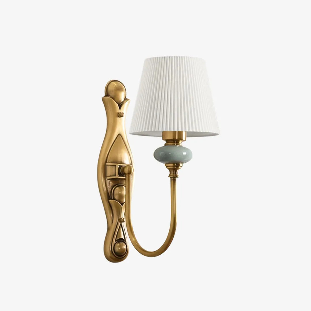 Ceramic and Fabric Wall Light