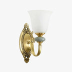 Ceramic and Fabric Wall Light