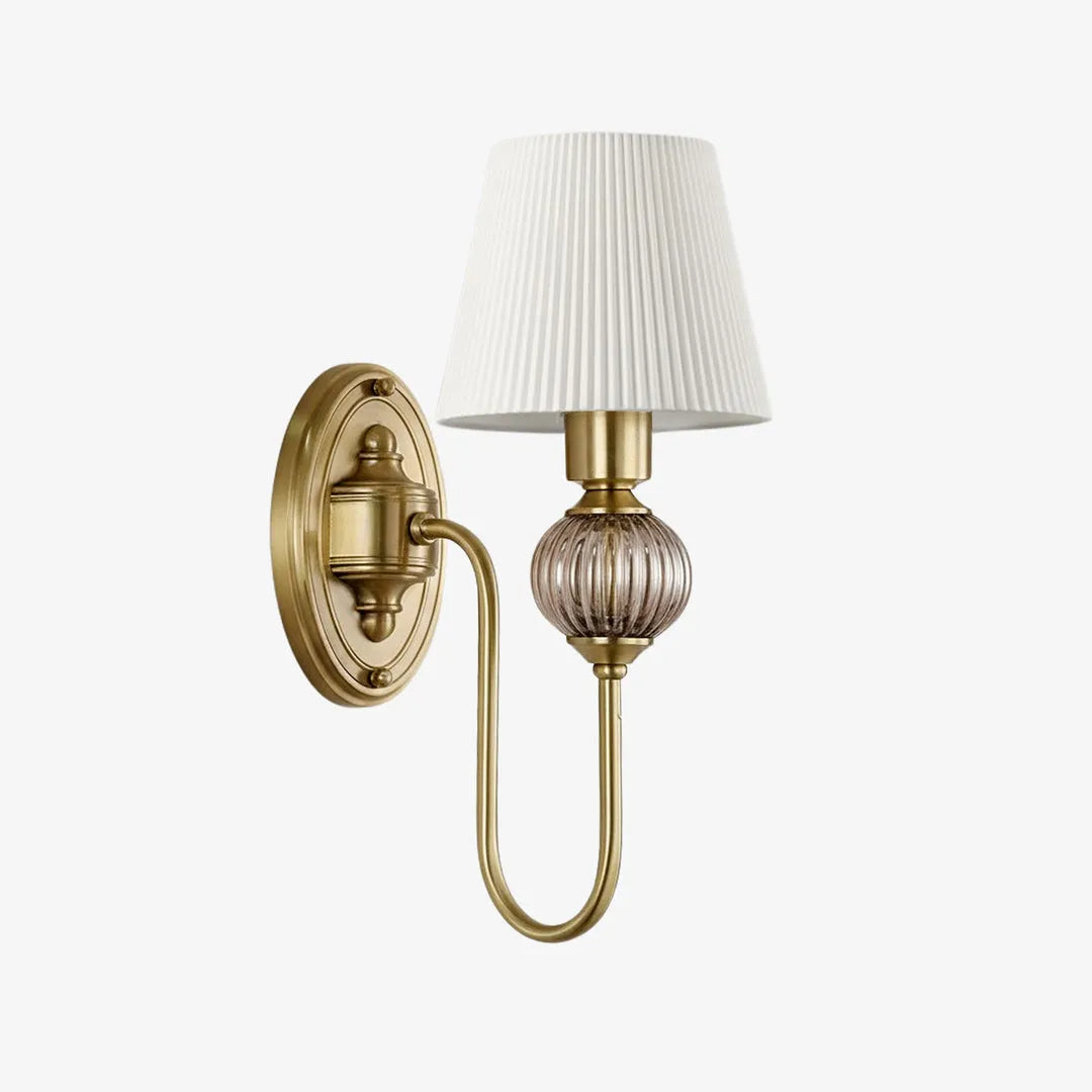 Ceramic and Fabric Wall Light