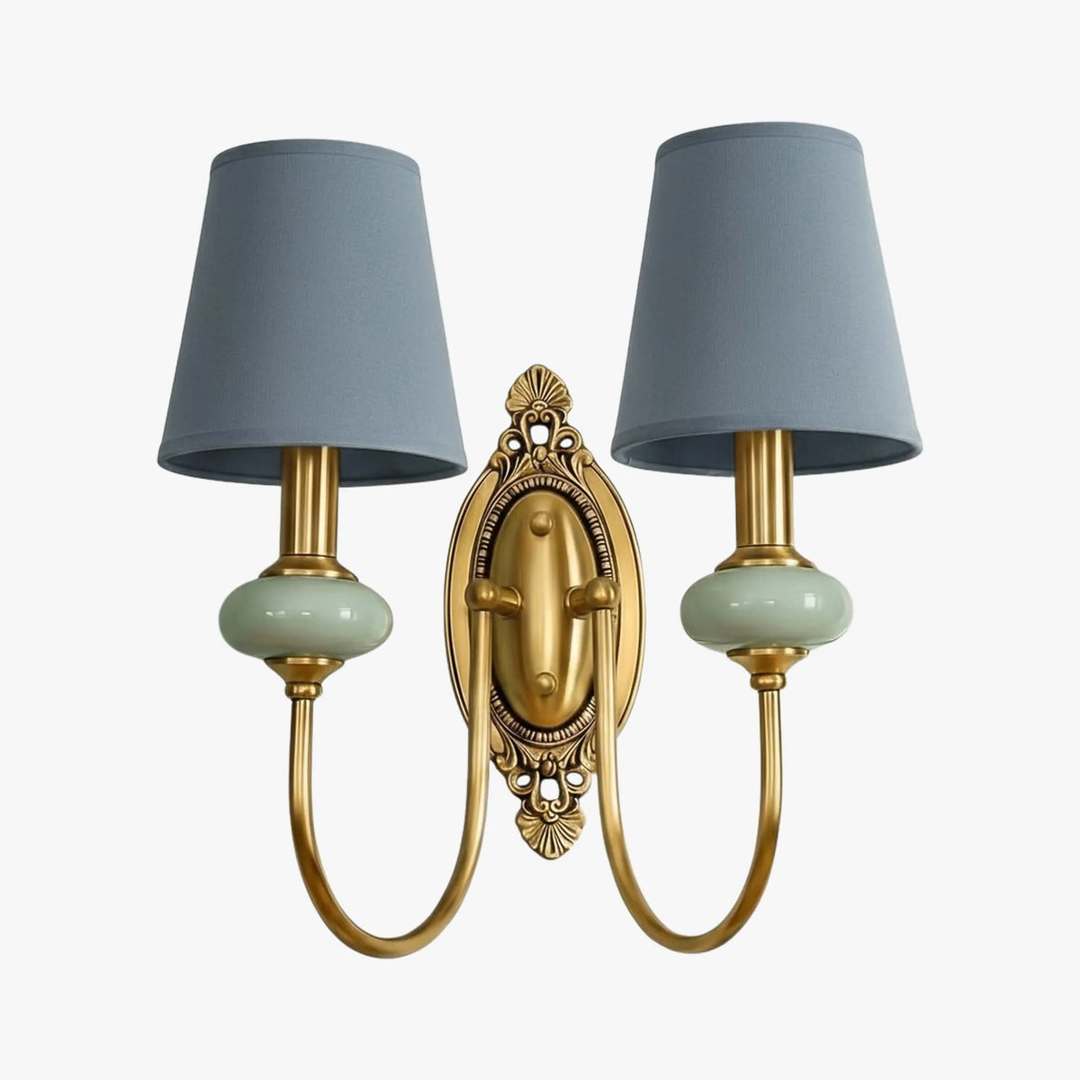 Ceramic and Fabric Wall Light