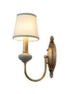 Ceramic and Fabric Wall Light