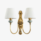Ceramic and Fabric Wall Light